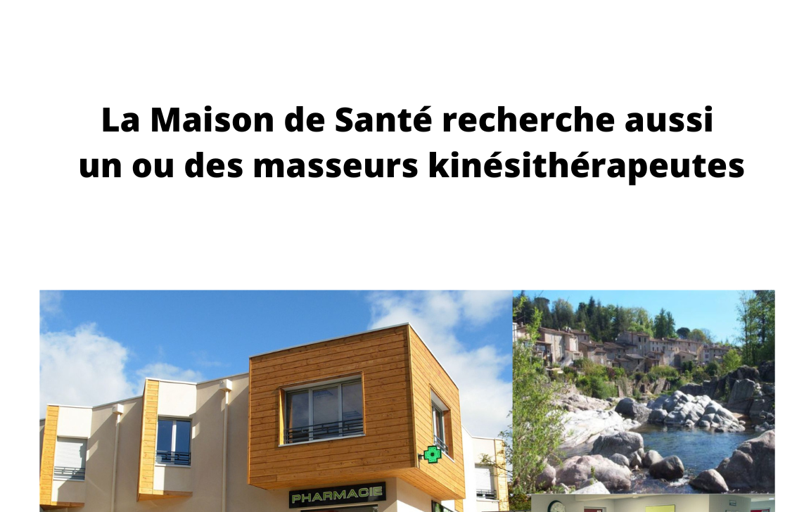 La Maison de santé recherche des Kinésithérapeutes